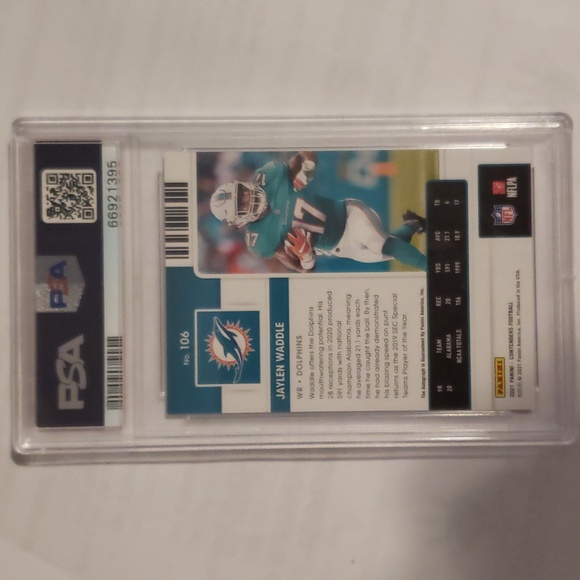 2021 Panini Contenders Championship Ticket Jaylen Waddle Auto /49 - Picture 3 of 4